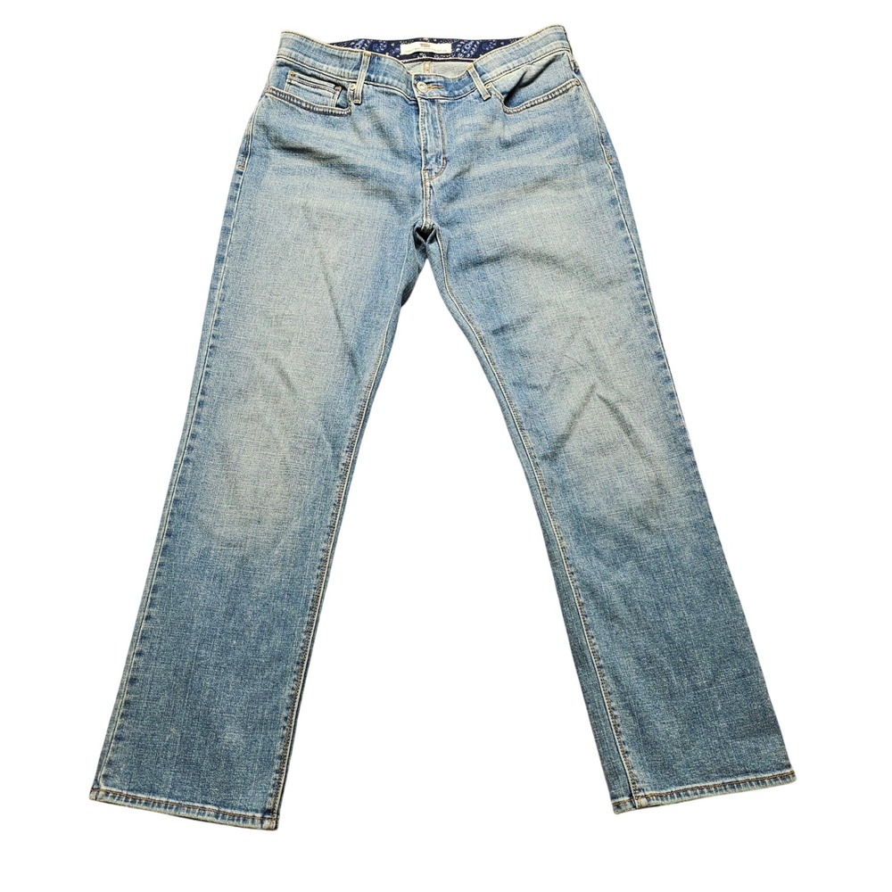 Levis 525 Straight Leg Jeans Medium Wash‎ Blue Perfect Waist Denim Womens 14M